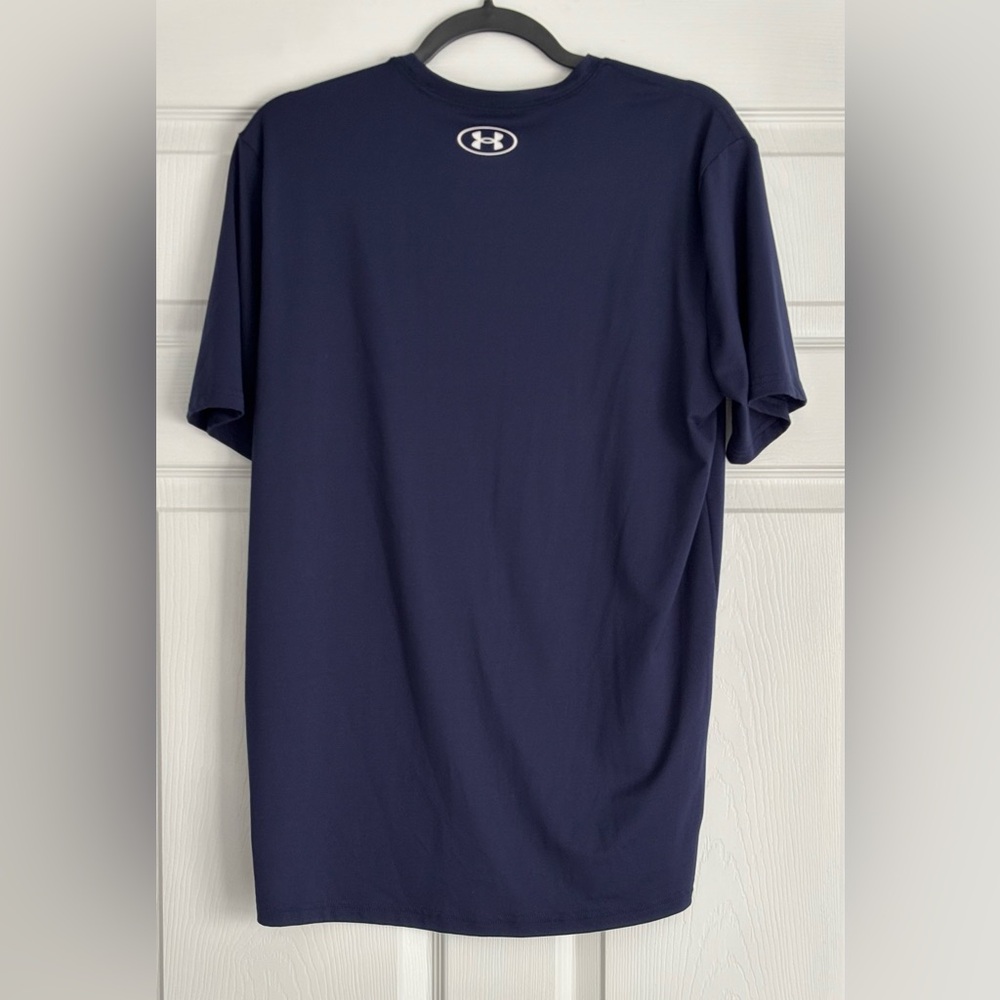 Under Armour Men's Navy UA Rush Performance Athletic Shirt Powered by Celliant M - Picture 2 of 4